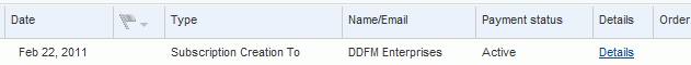 Screenshot of PayPal page.