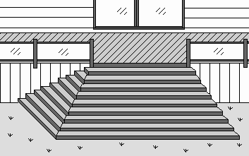 Drwawing of deck stairs.